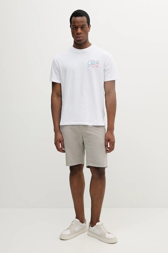 Guess tricou din amestec de in M5GI21.KCT41 alb SS25