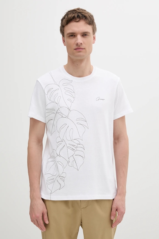 Guess t-shirt bawełniany regular biały M5GI22.KCT51