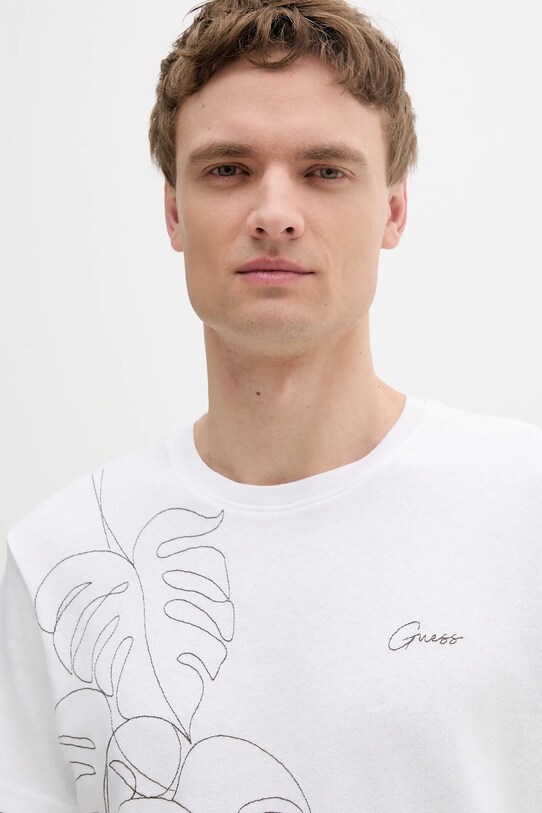 Guess tricou din bumbac alb M5GI22.KCT51