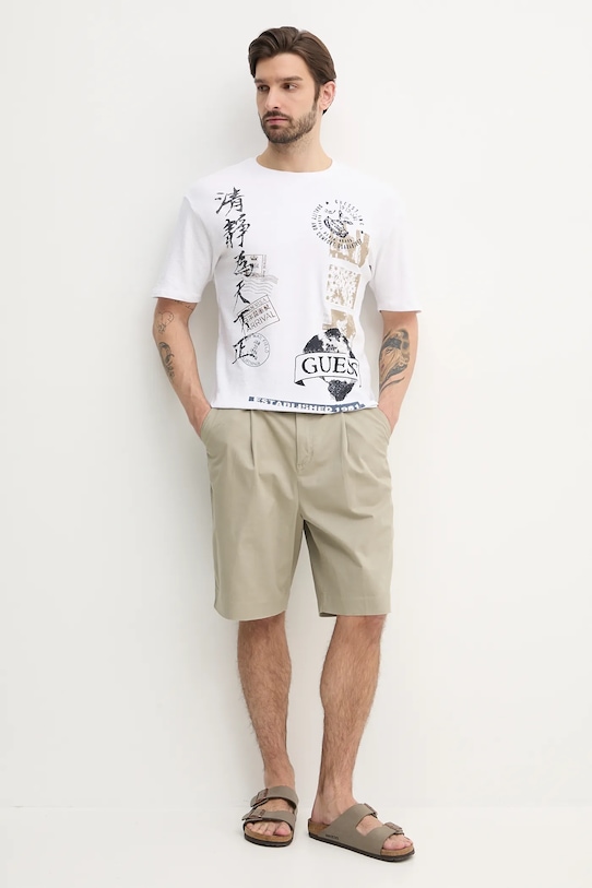 Guess tricou din bumbac M5GI26.KCH21 alb SS25