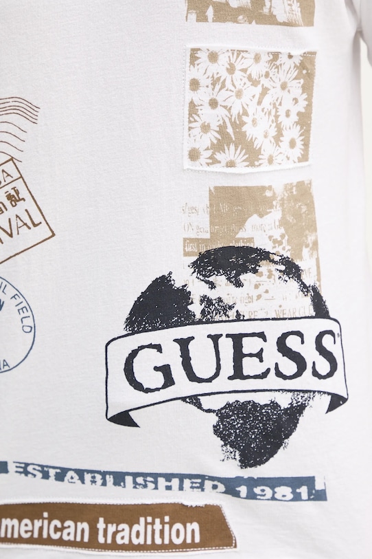 Guess tricou din bumbac M5GI26.KCH21 alb