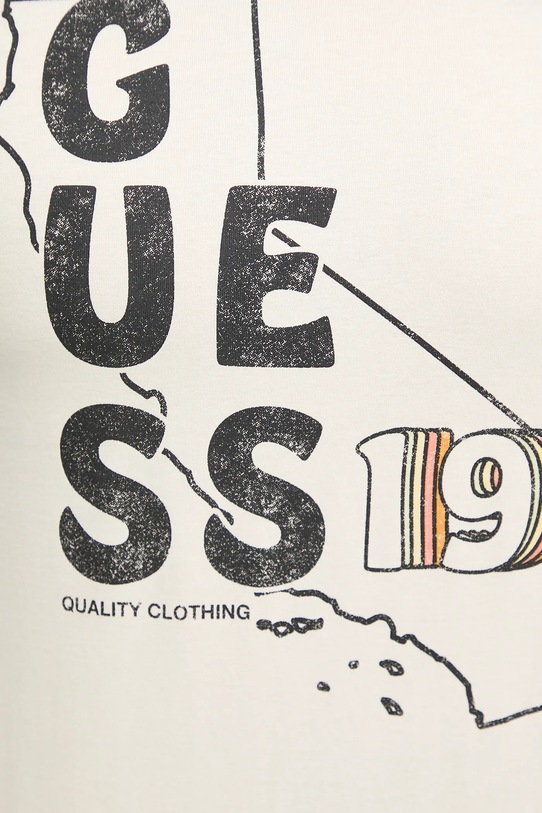 Guess t-shirt bawełniany M5GI44.KBW41 beżowy