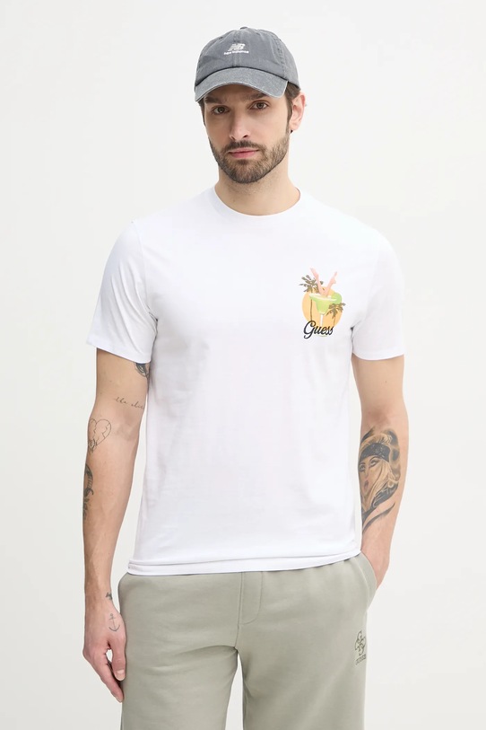 Îmbrăcăminte Guess tricou din bumbac M5GI58.KBW41 alb