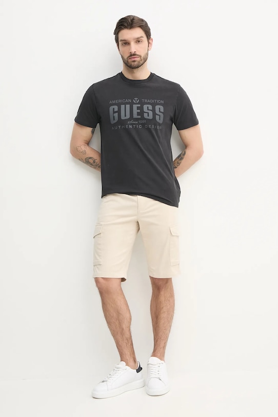 Bavlnené tričko Guess M5GI27.KBW41 čierna SS25