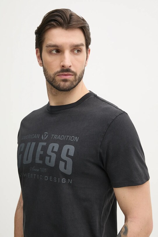 Хлопковая футболка Guess чёрный M5GI27.KBW41