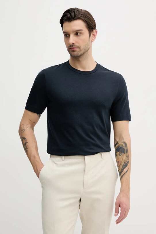 BOSS t-shirt regular granatowy 50521129