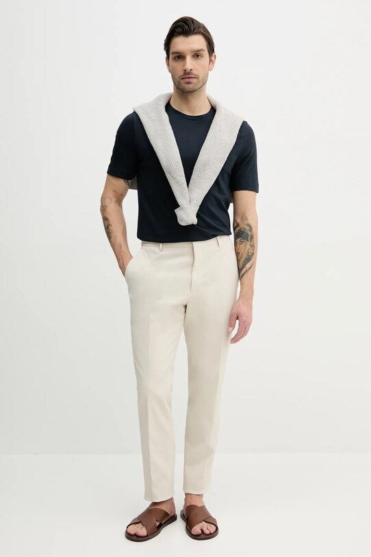 BOSS t-shirt 50521129 granatowy SS25