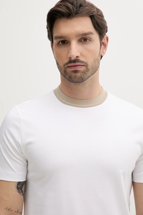 Bavlněné tričko BOSS bílá 50531793