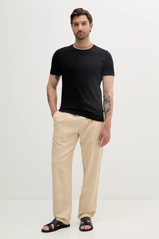 BOSS t-shirt bawełniany 50531793 czarny SS25
