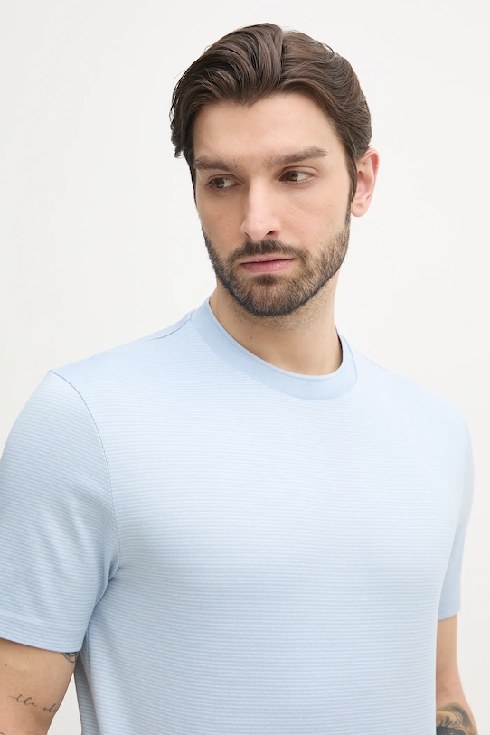 Хлопковая футболка BOSS голубой 50534030