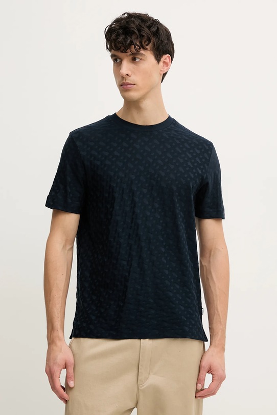 BOSS tricou din bumbac cu modele bleumarin 50537131