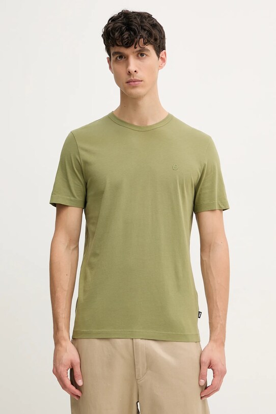 BOSS tricou din bumbac uni verde 50539831