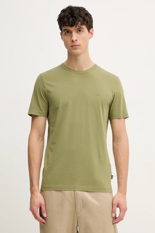BOSS t-shirt bawełniany bawełna zielony 50539831