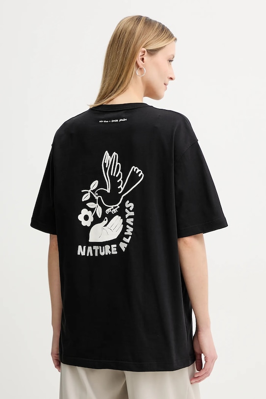 Одежда Хлопковая футболка Samsoe Samsoe SANATURE U25100020 чёрный