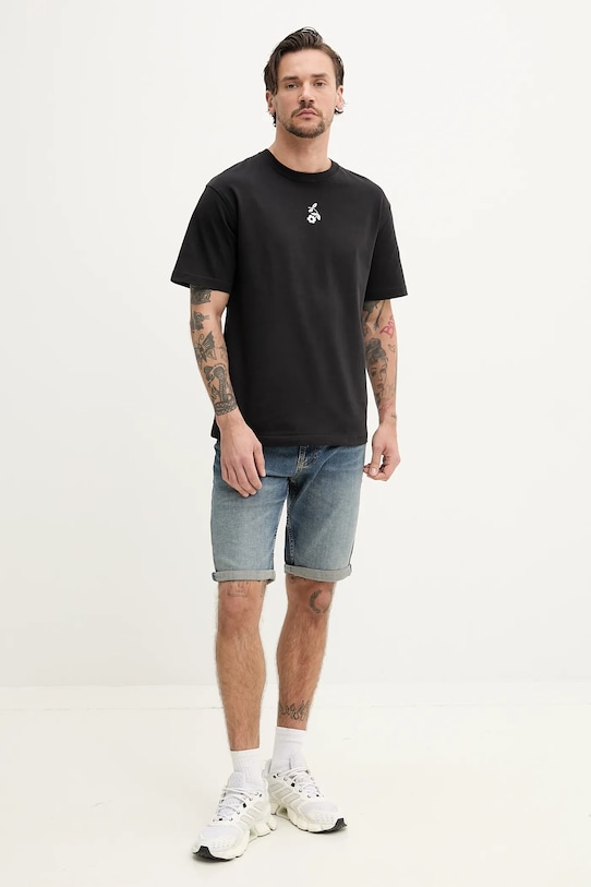 Хлопковая футболка Samsoe Samsoe SANATURE чёрный U25100020