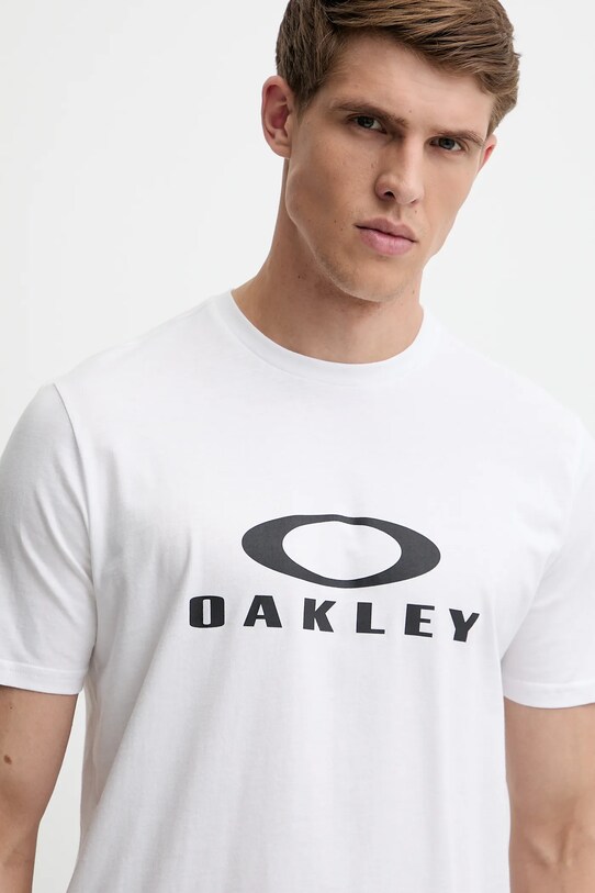 Oakley tricou din bumbac BARK 2.0 alb FOA402167