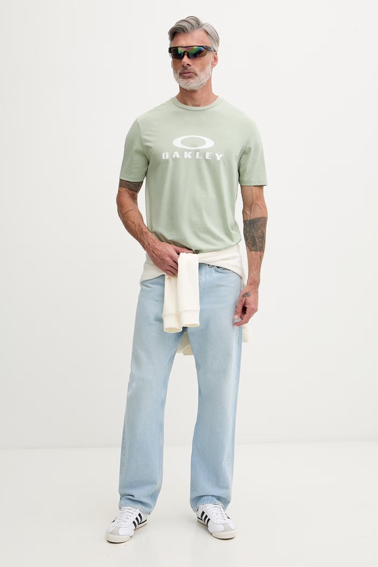 Oakley t-shirt ανδρικό βαμβακερό BARK 2.0 FOA402167 πράσινο SS26