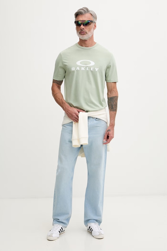 Oakley tričko pánske bavlnené BARK 2.0 FOA402167 zelená SS26