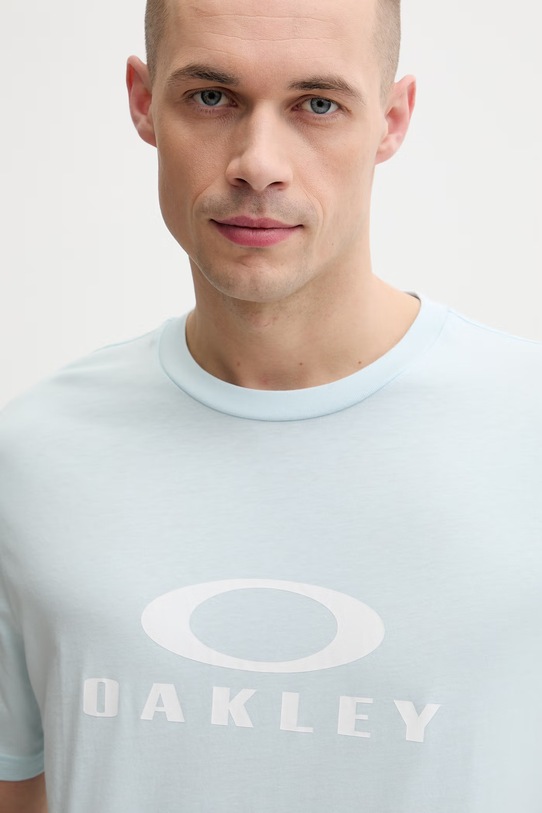 Oakley t-shirt męski bawełniany BARK 2.0 niebieski FOA402167