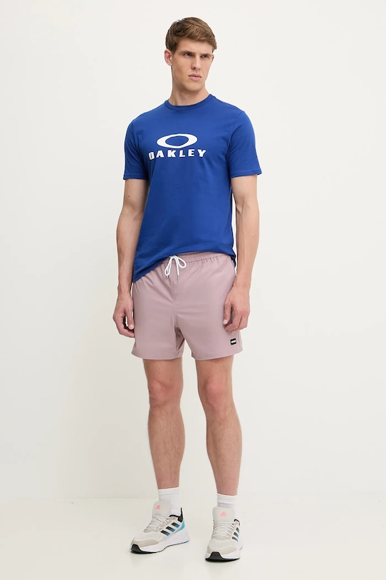 Oakley t-shirt bawełniany BARK 2.0 FOA402167 niebieski SS25