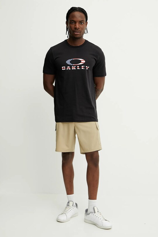 Oakley tricou din bumbac BARK 2.0 FOA402167 negru SS25