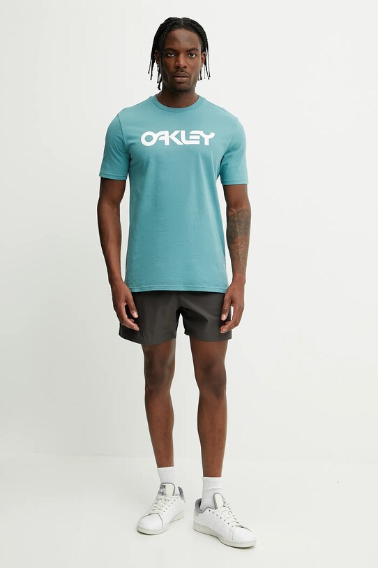Oakley t-shirt in cotone MARK II FOA404011 turchese SS25