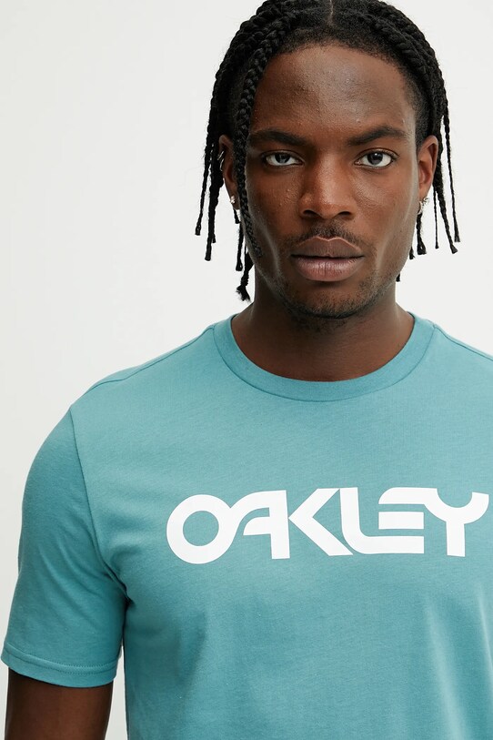 Oakley t-shirt in cotone MARK II turchese FOA404011