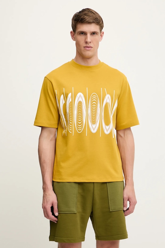 Oakley t-shirt nadruk żółty FOA406837