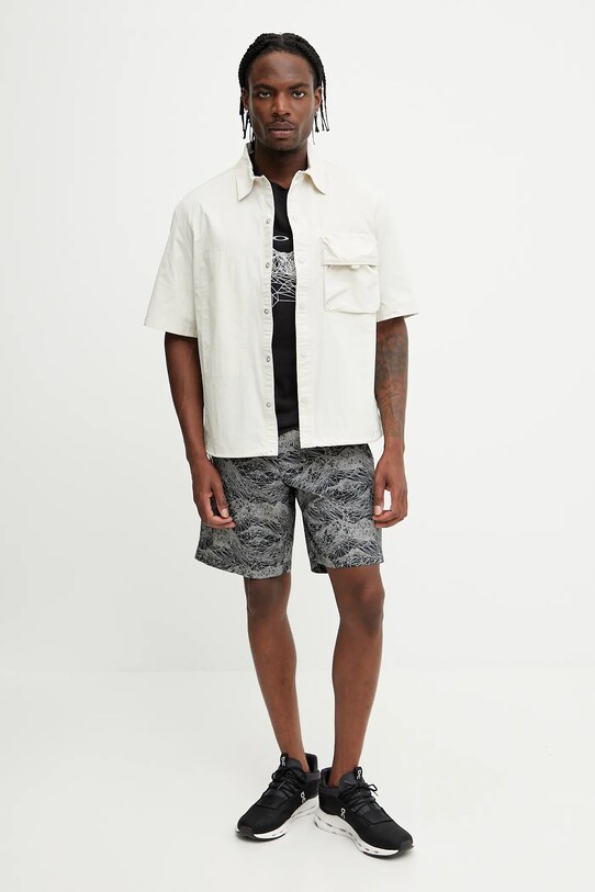 Oakley t-shirt bawełniany WIRED FOA406858 czarny SS25
