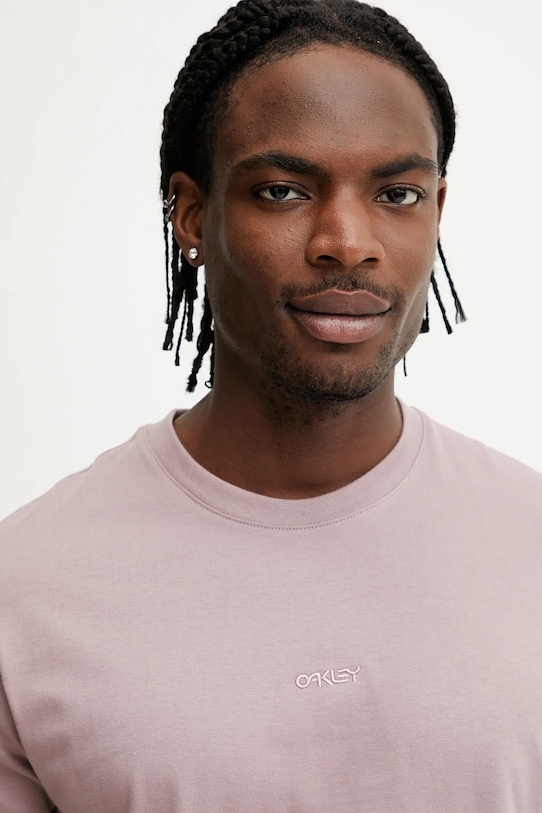 Oakley t-shirt bawełniany REPEATED różowy FOA406852