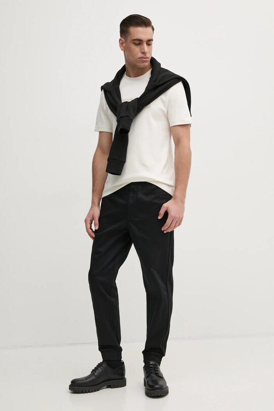 Bavlněné tričko Calvin Klein K10K112491 béžová SS25