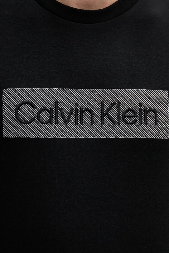 Βαμβακερό μπλουζάκι Calvin Klein μαύρο K10K112491