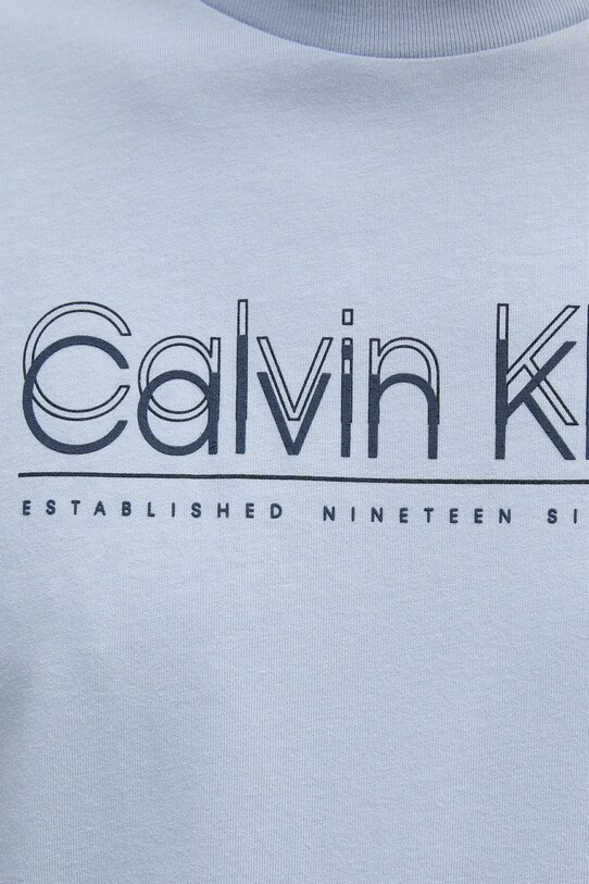 Calvin Klein pamut póló kék K10K114149