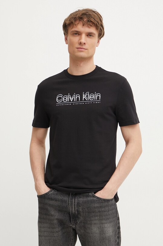 Bavlnené tričko Calvin Klein čierna K10K114149