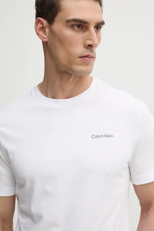 Хлопковая футболка Calvin Klein белый K10K114152