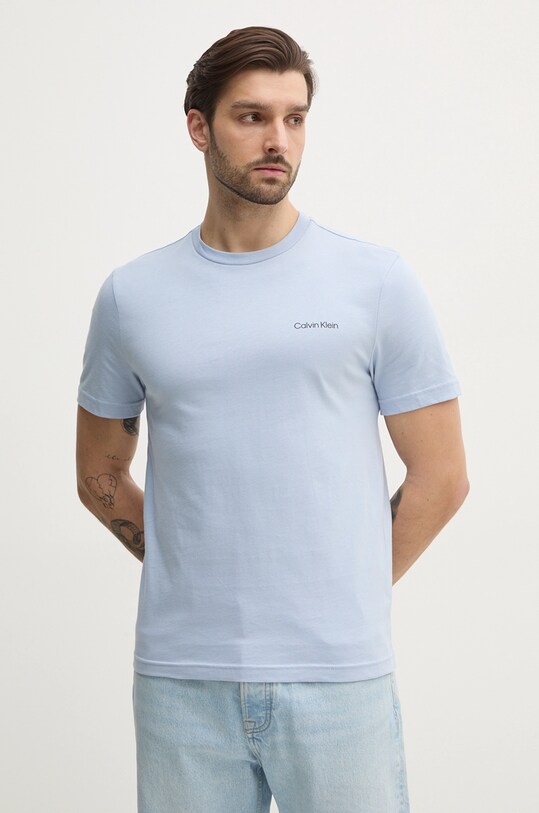 Одежда Хлопковая футболка Calvin Klein K10K114152 голубой
