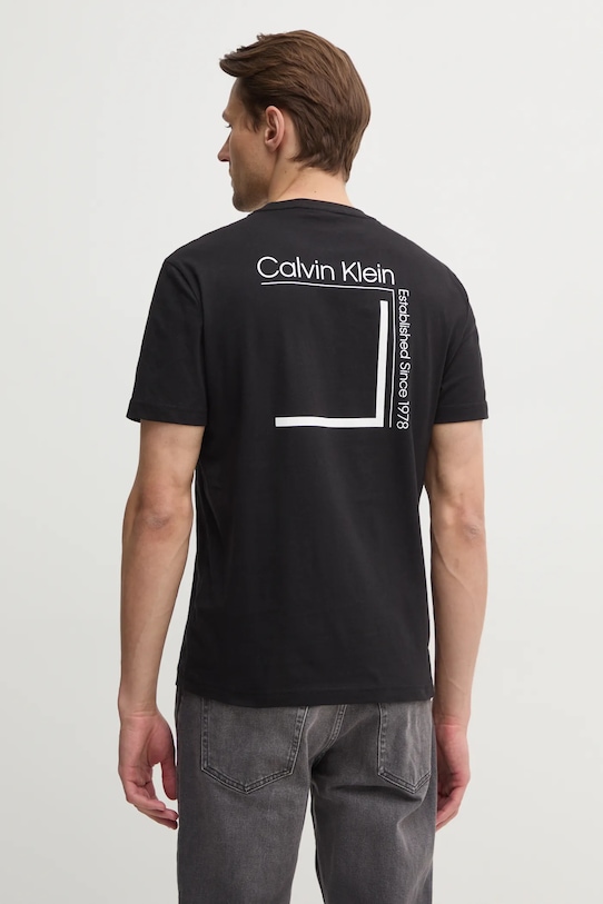 Βαμβακερό μπλουζάκι Calvin Klein βαμβάκι μαύρο K10K114152