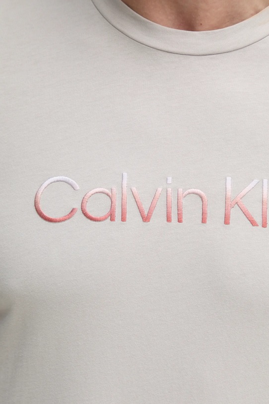 Бавовняна футболка Calvin Klein K10K114155 бежевий