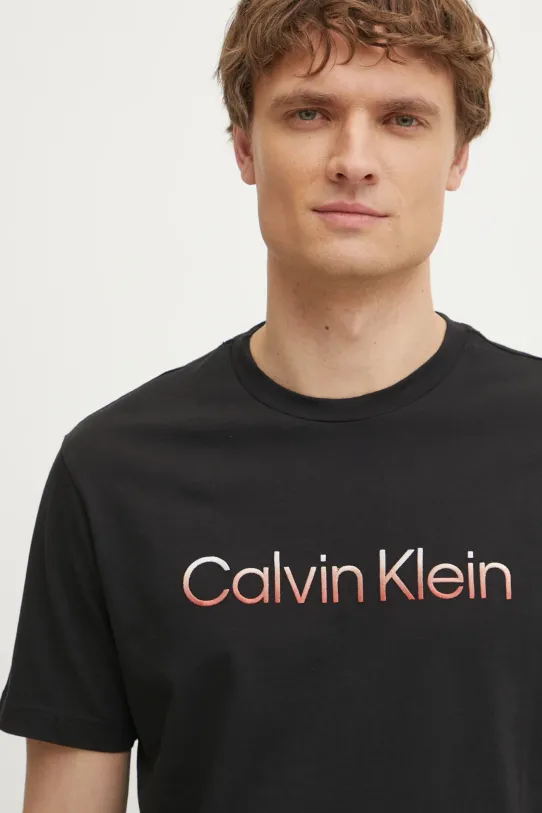 Хлопковая футболка Calvin Klein чёрный K10K114155