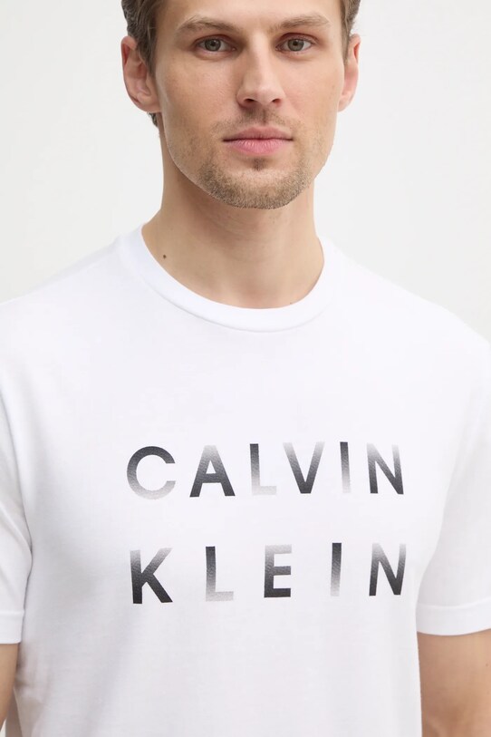 Хлопковая футболка Calvin Klein белый K10K114156