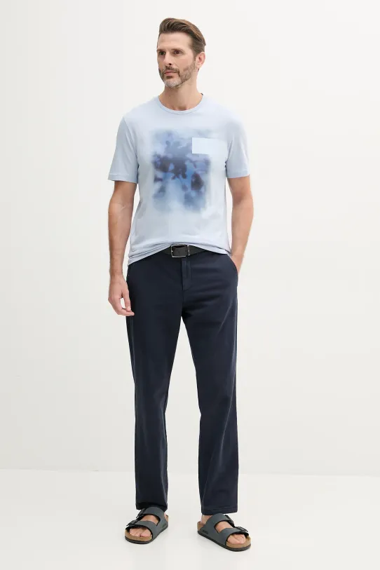 Calvin Klein t-shirt bawełniany K10K114157 niebieski SS25