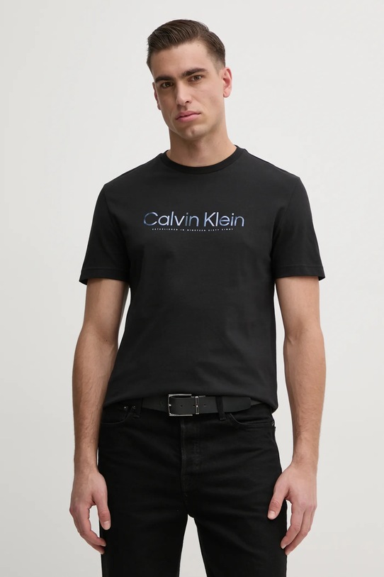 Bavlněné tričko Calvin Klein černá K10K114162