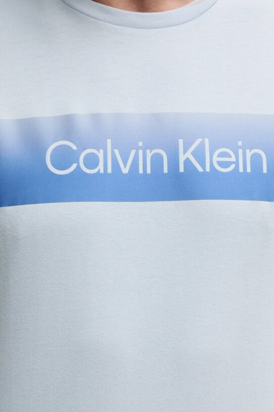 Бавовняна футболка Calvin Klein K10K114163 блакитний