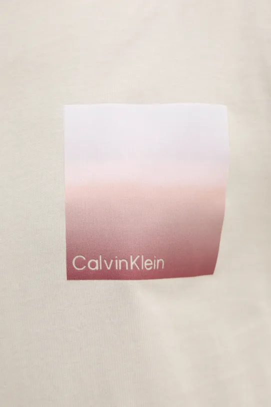 Pamučna majica Calvin Klein K10K114164 bež