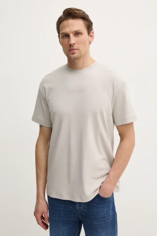 Calvin Klein t-shirt bawełniany bawełna szary K10K114167