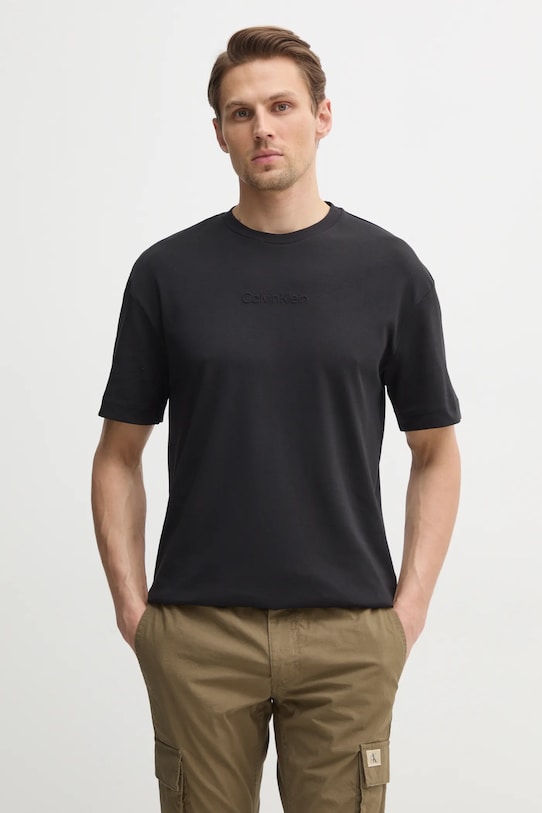 Calvin Klein t-shirt bawełniany bawełna czarny K10K114167