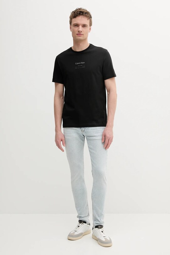 Calvin Klein tricou din bumbac K10K114172 negru SS25