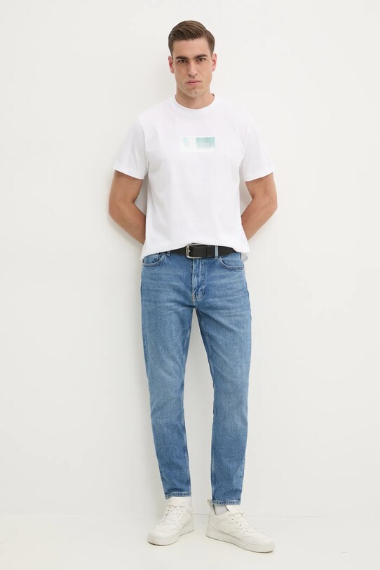 Хлопковая футболка Calvin Klein K10K114174 белый SS25