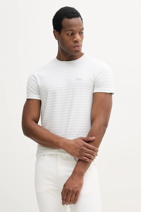 Majica kratkih rukava Calvin Klein slim bijela K10K114177