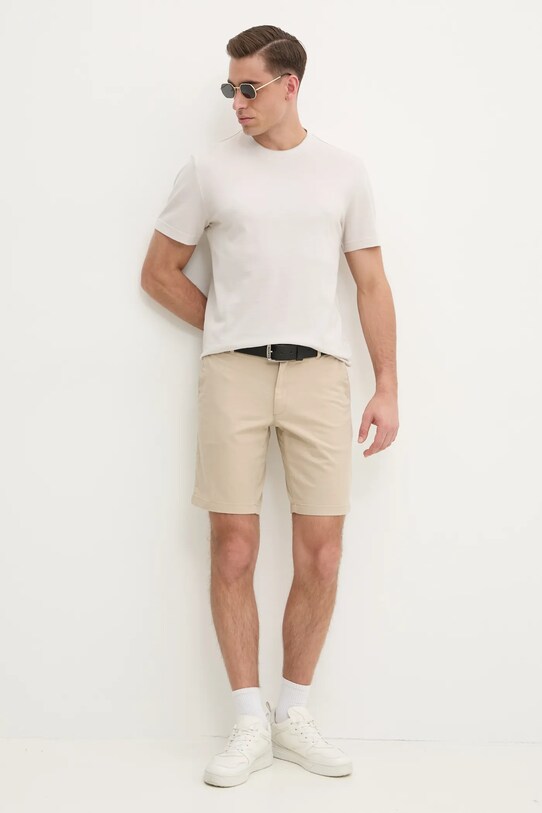 Calvin Klein t-shirt bawełniany K10K114166 beżowy SS25